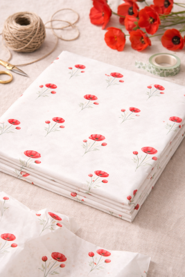 Tissue paper poppies
